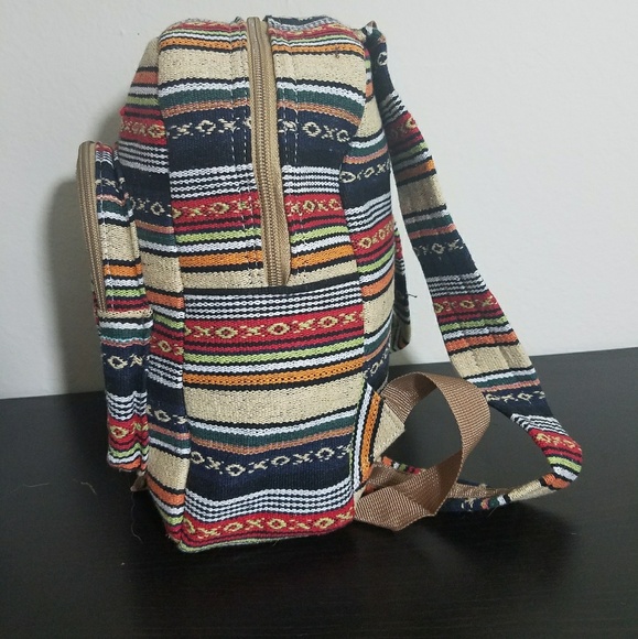 MOVING SALE FINAL PRICE Brand new bohemian handmade mini backpack - Picture 4 of 5